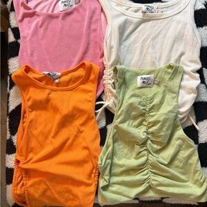 Princess Polly Tank Tops - Pink, White, Orange, Green